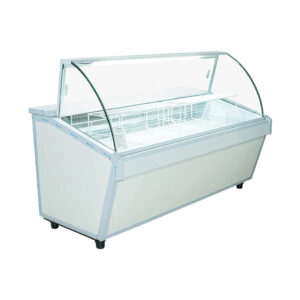 Heladera Batea Finaneq Vidrio curvo 1.60